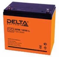 Аккумулятор 12В 55Ач Delta DTM 1255 L